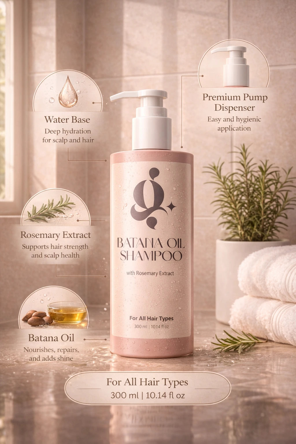 GULO BEAUTY BATANA OIL SHAMPOO with Rosemary Extract (Pack of 2)