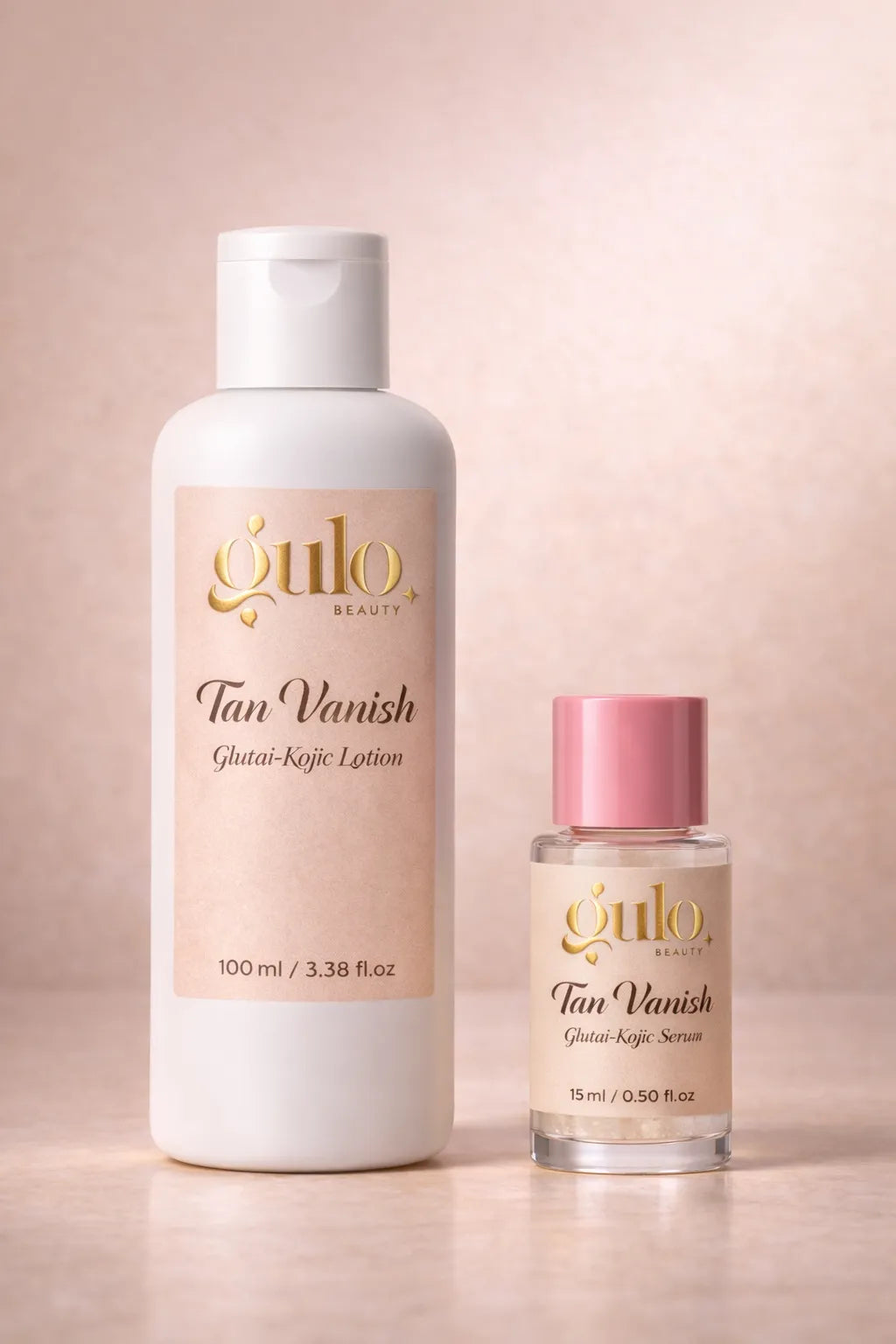 Gulo Beauty Tan Vanish Glutai Kojic Lotion and Serum